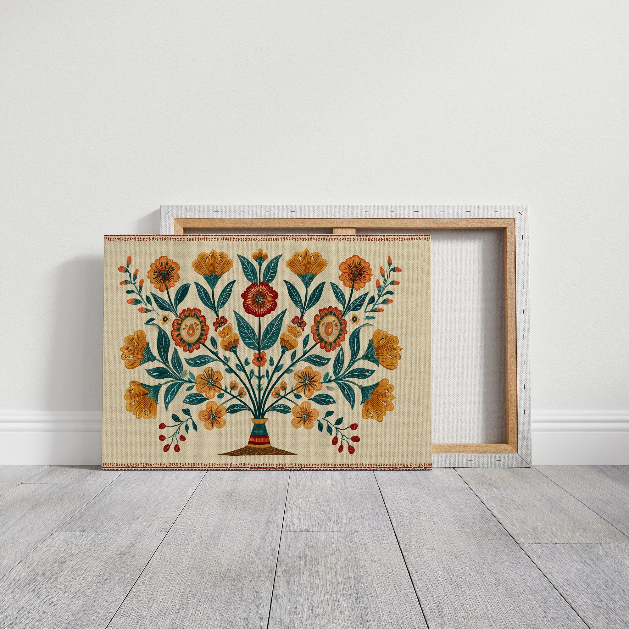 Amber Blooms in Folk Symmetry