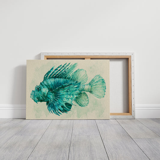 Lionfish in Turquoise Bloom