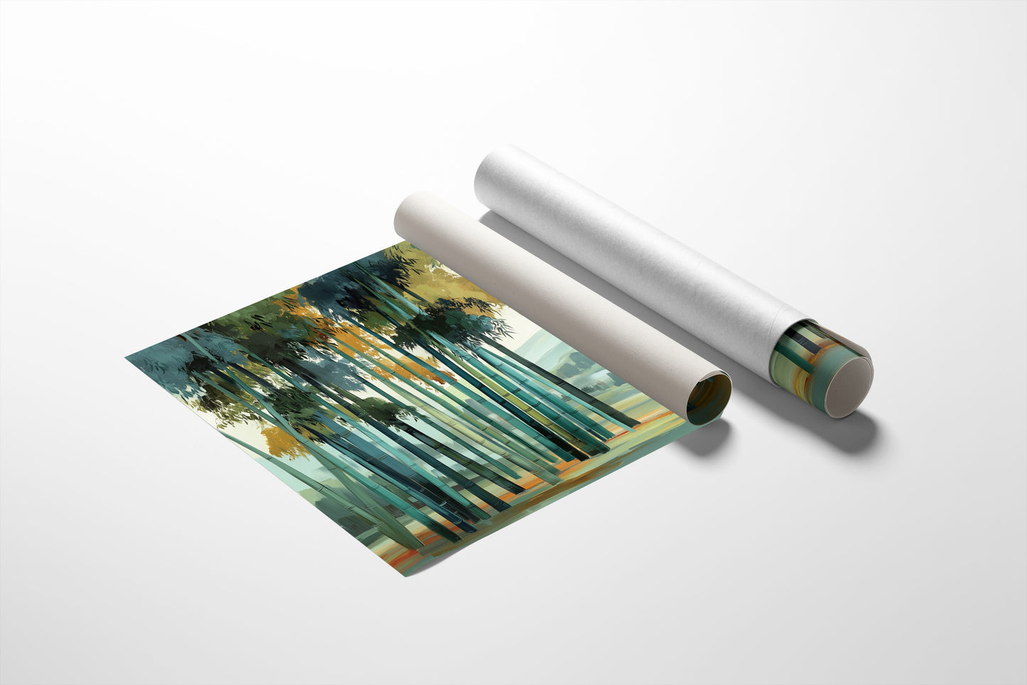 Bamboo Forest Bathes In Mist