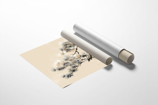 Pine Branch Bends To Morning Light