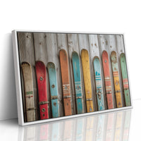 Colors Rest Against Weathered Wood