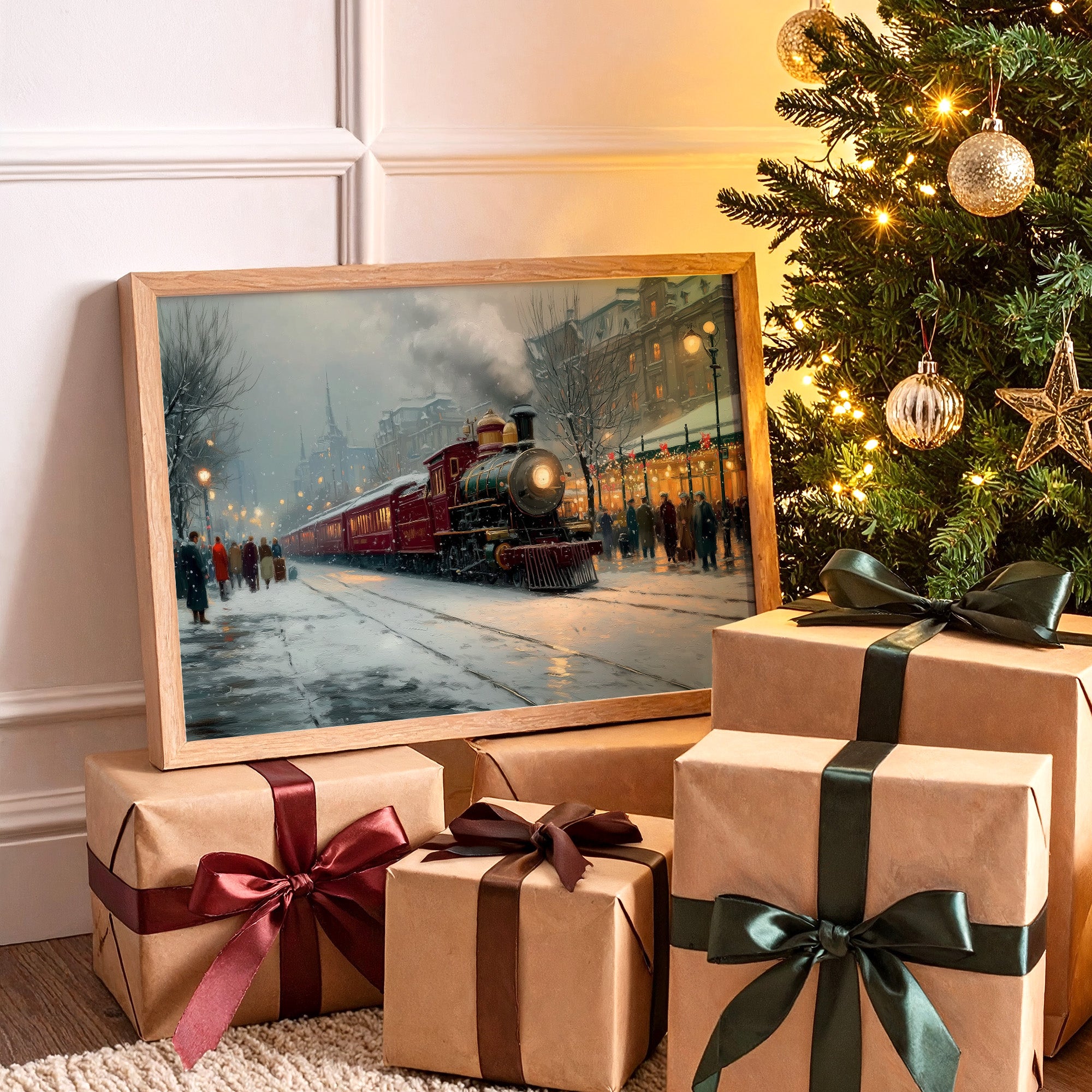 Winter Steam Meets City Lights