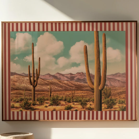 Saguaros Dance Under Turquoise Horizons