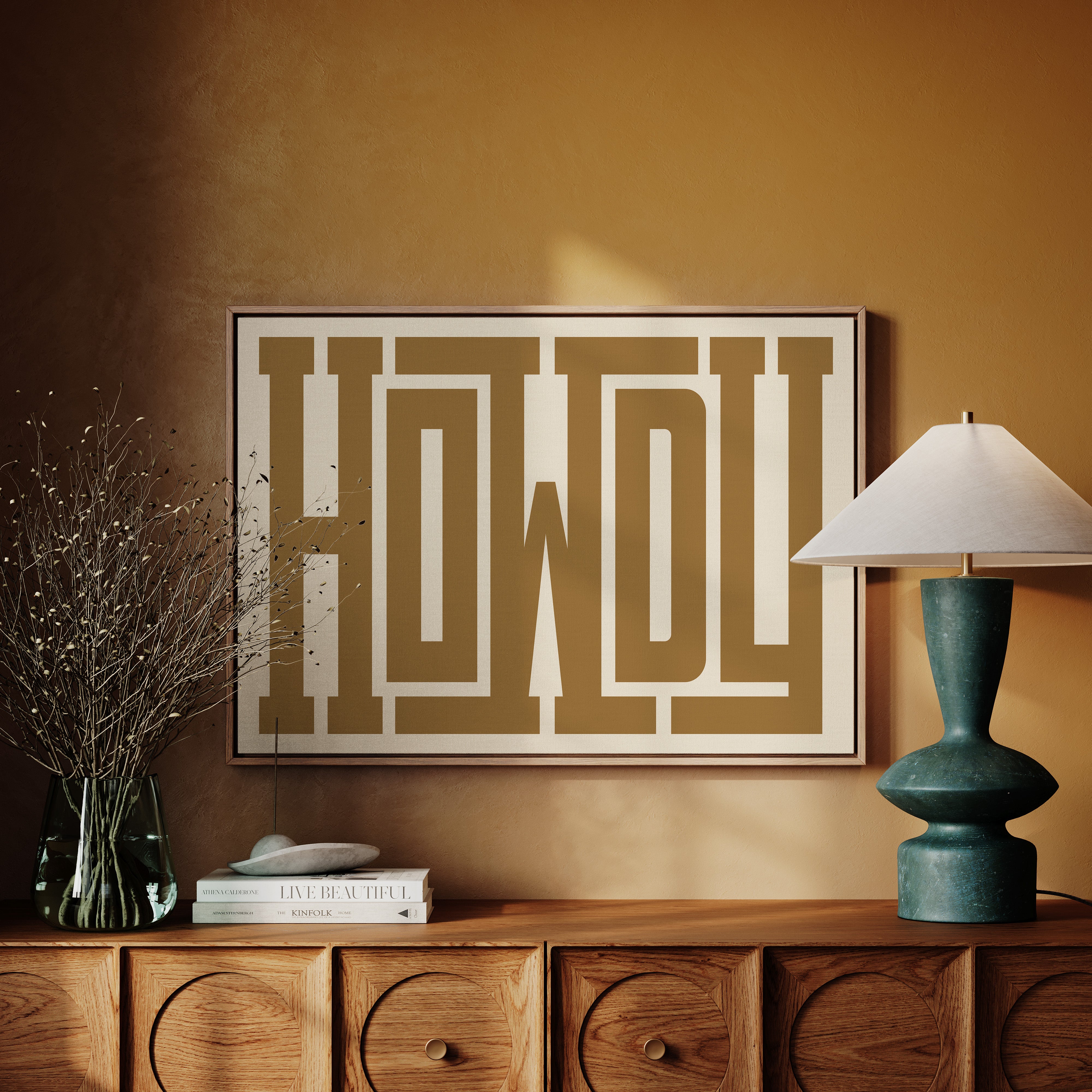 Bold Howdy Western Typography Print