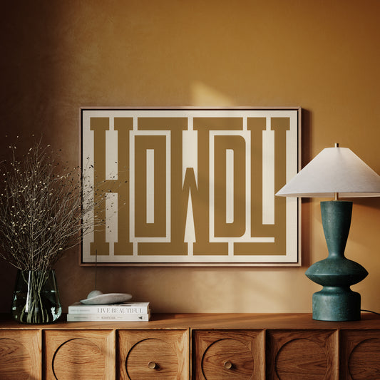 Bold Howdy Western Typography Print