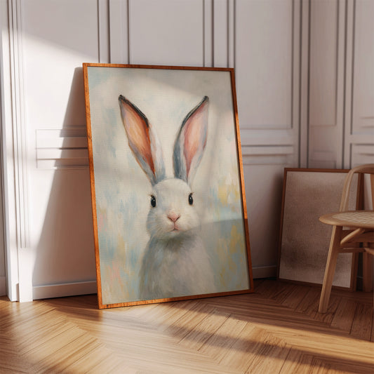 Bright Eyed Bunny in Soft Pastels