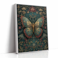 Gilded Wings Among Midnight Blooms