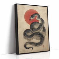 Serpent Coils Under Rising Sun