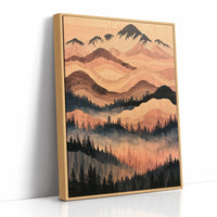 Woodgrain Peaks at Dusk