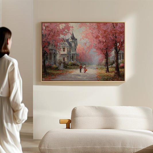 Beneath Cherry Blossoms' Embrace