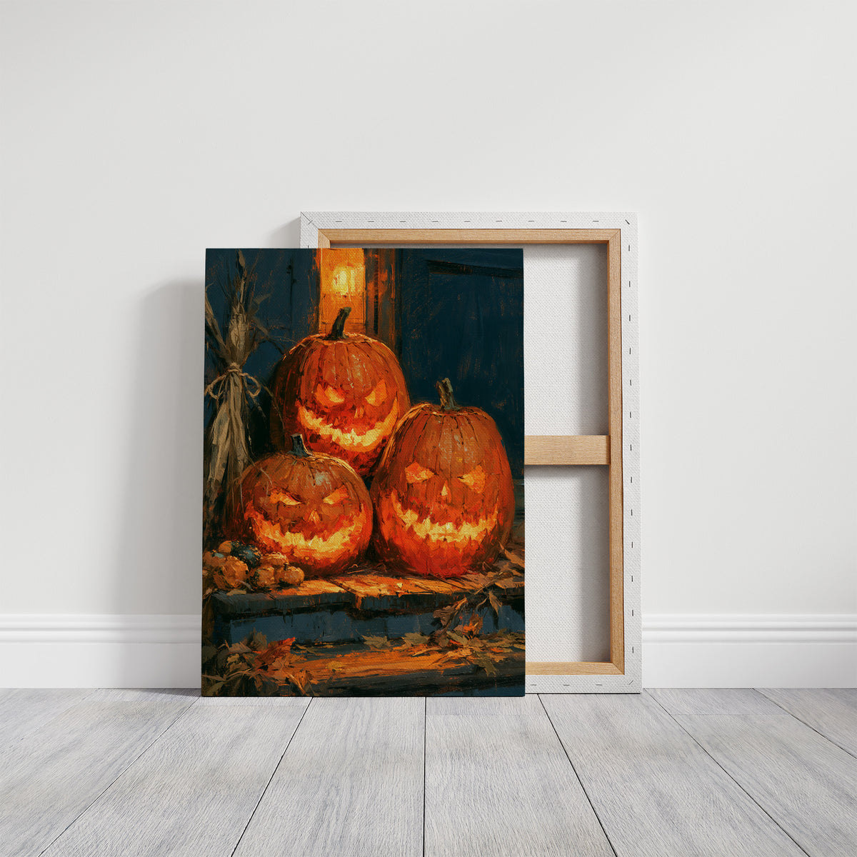 Glowing Jack-o'-Lantern Trio