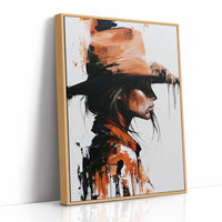 Silhouette in a Wide Brim Hat