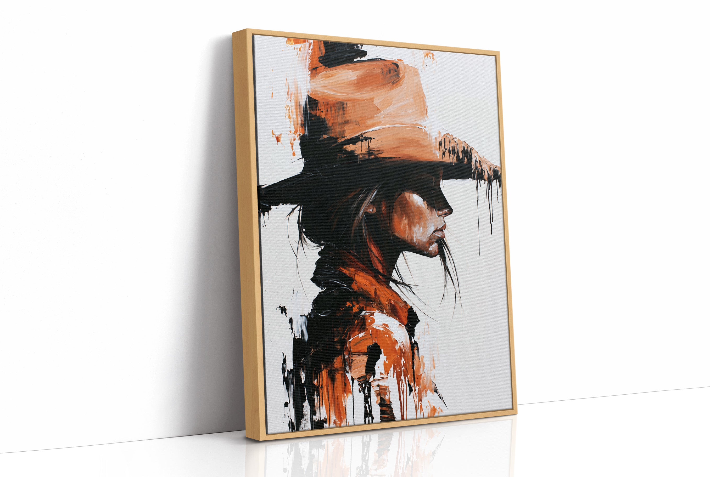 Silhouette in a Wide Brim Hat