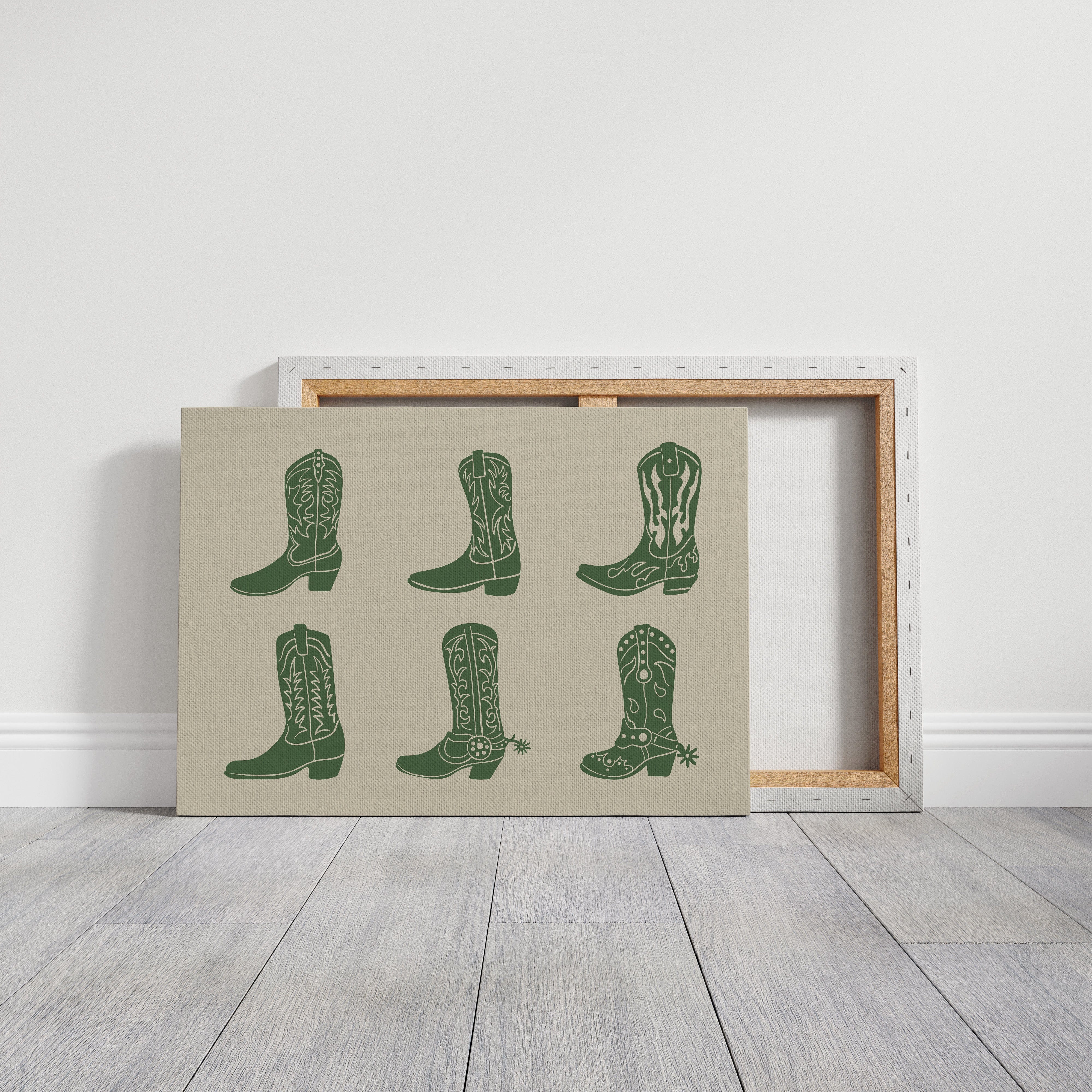 Cowboy Boots Wall Art – Western Country Aesthetic Print
