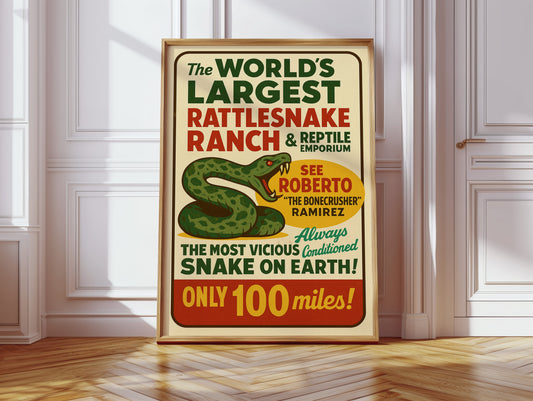 World’s Largest Rattlesnake Ranch Print