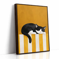 Sunlit Nap in Mustard Stripes