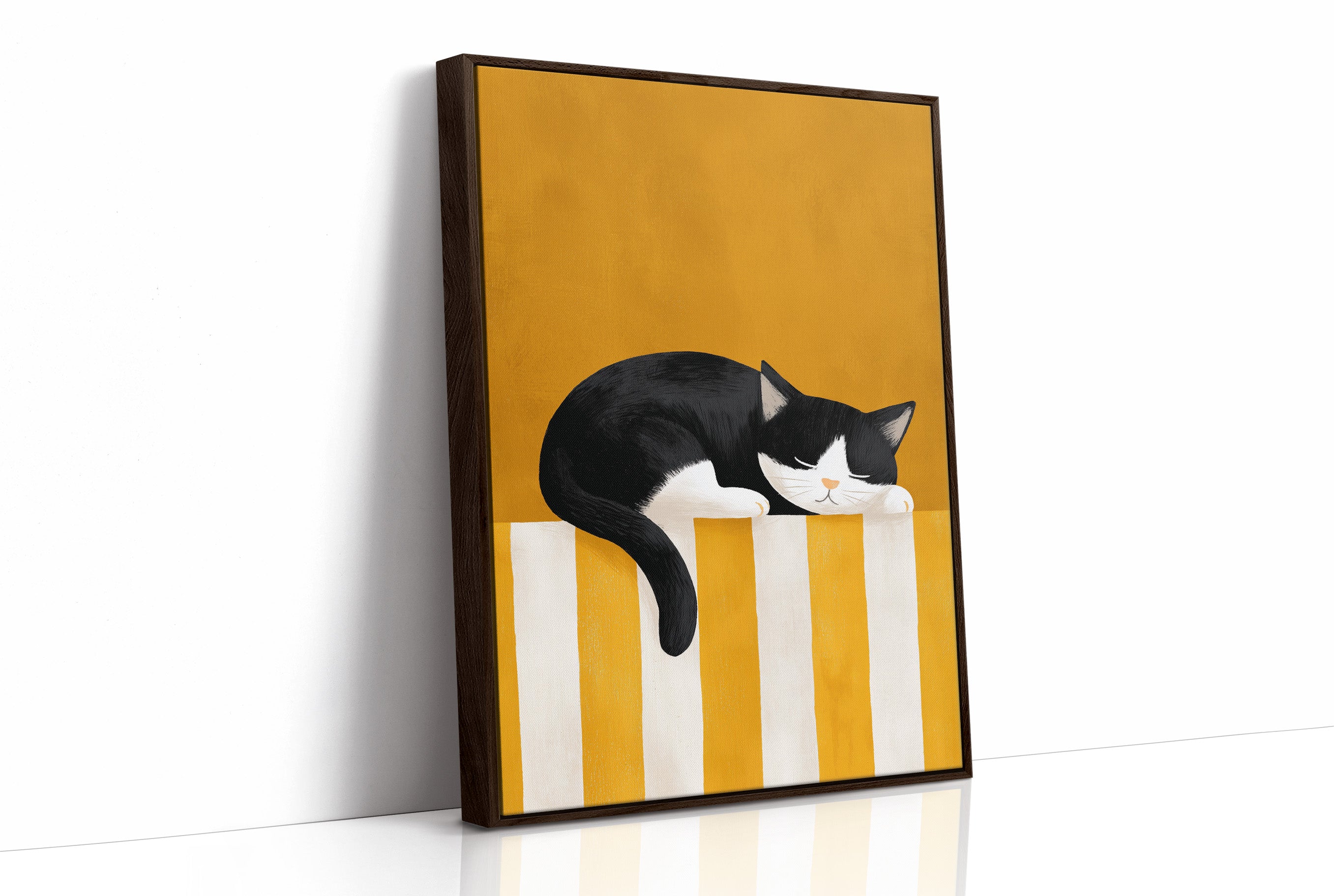 Sunlit Nap in Mustard Stripes