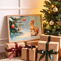 Winter Squirrel Discovers Christmas Magic