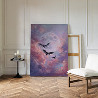 Bats Dance Beneath a Blushing Moon