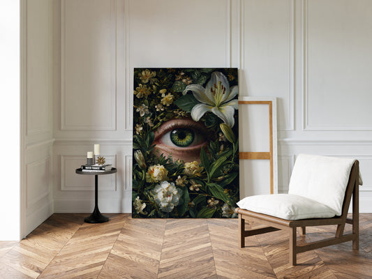Gaze Beneath the Floral Veil