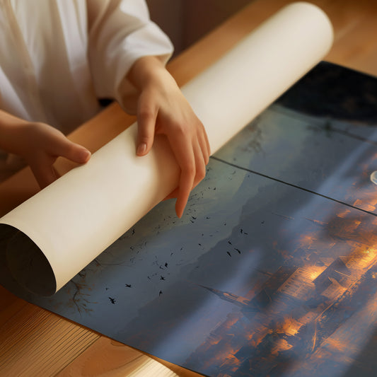 Midnight Swing Above Glowing Harbor