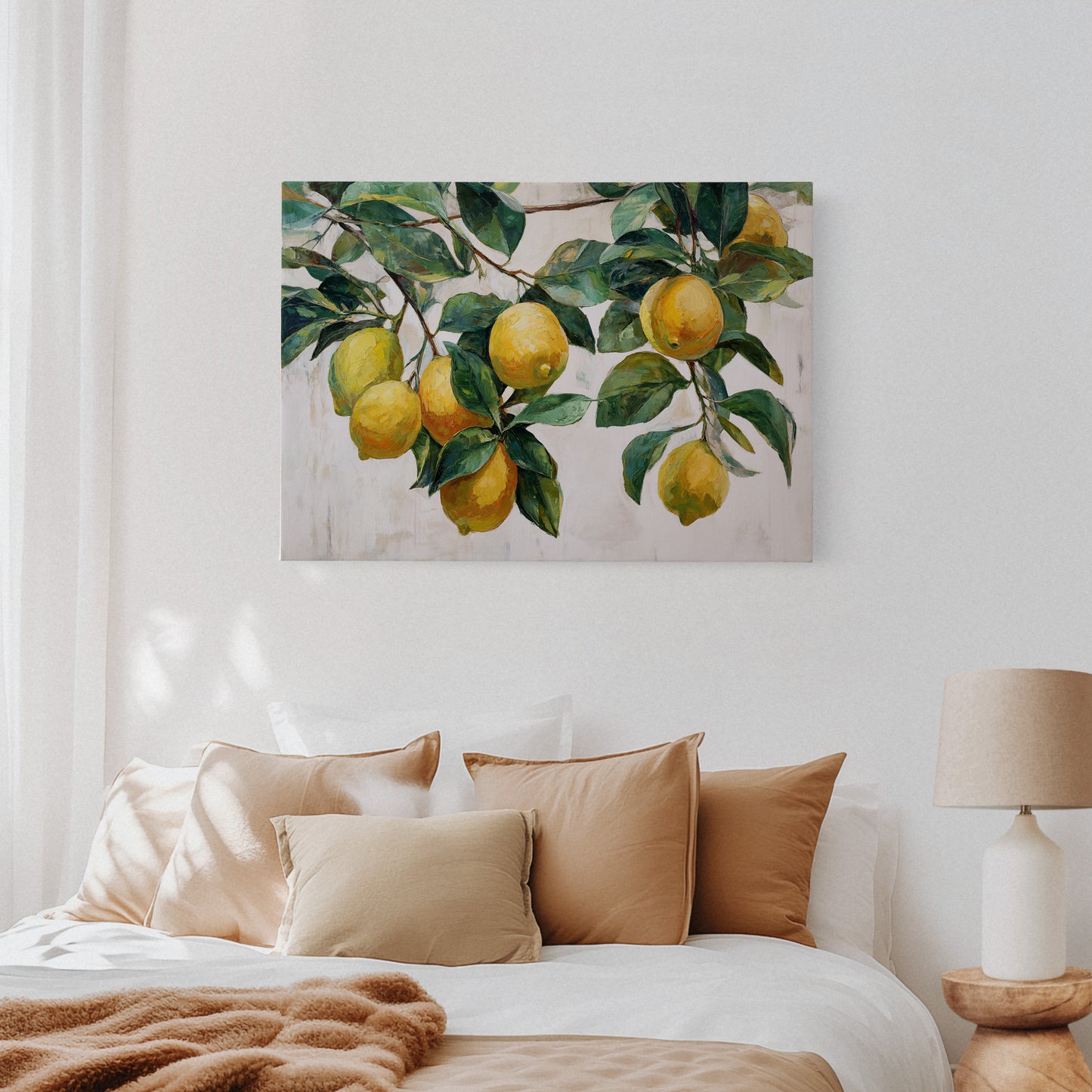 Sunlit Lemons Dance Among Leaves