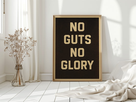 No Guts No Glory Vintage Poster
