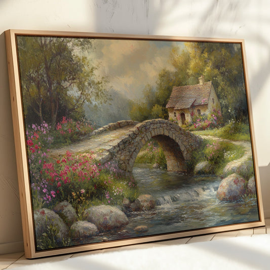 Summer Blooms By Stone Bridge Path