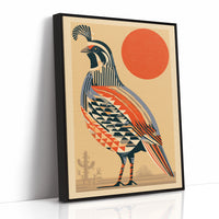 Desert Quail, Fanned and Facing West