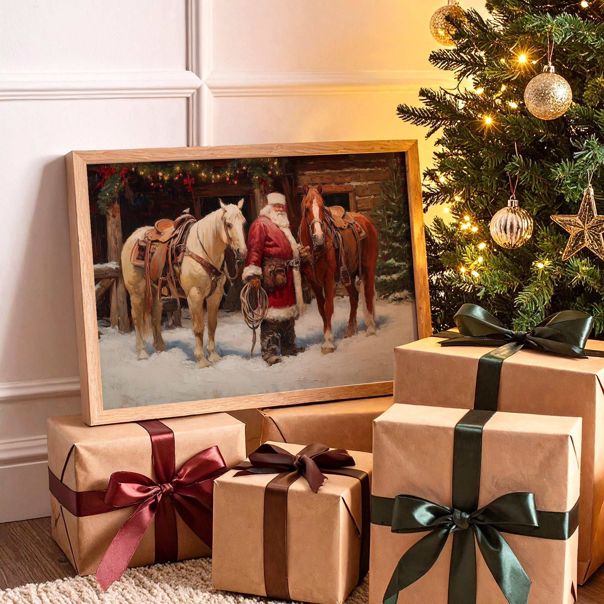 Ranch Horses Share Christmas Eve Magic
