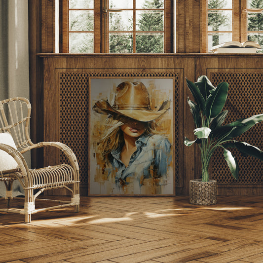 Golden Hour Cowgirl - Western Romance Portrait