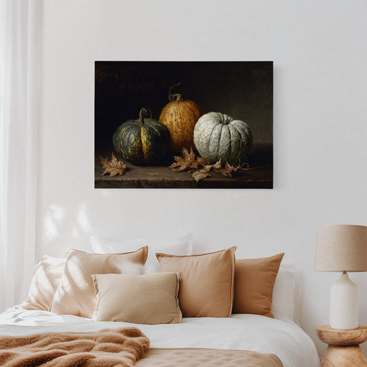 Autumn Gourds Dance With Maple