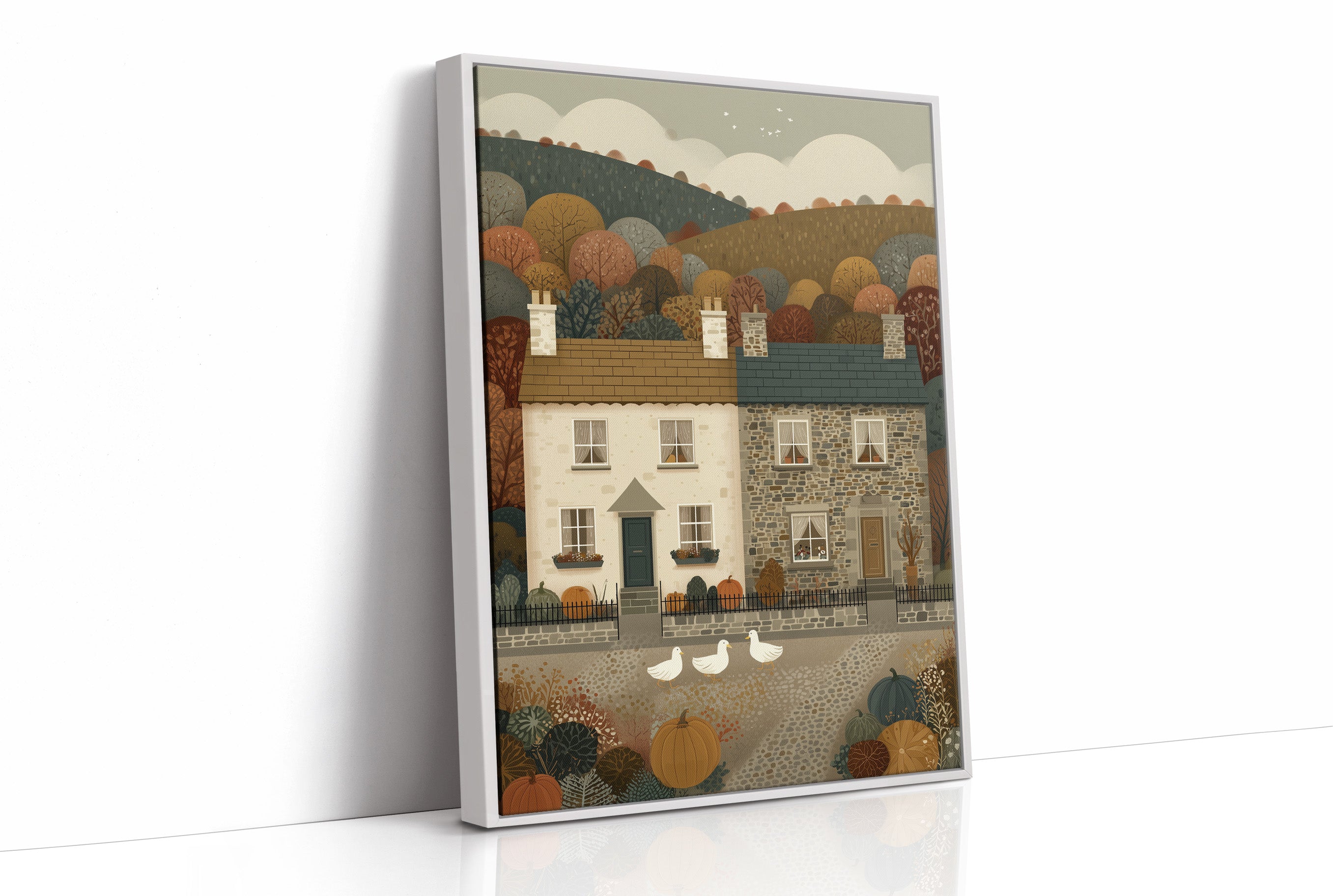 Autumn Cottages in the Rolling Hills
