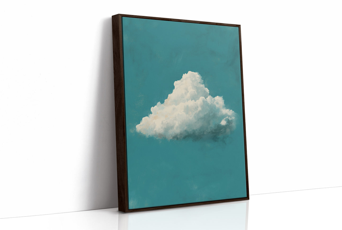 Solitary Cloud in Teal Sky