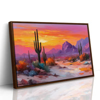 Saguaros Dance In Twilight Fire