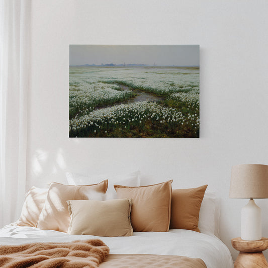 White Tulips Dance Through Dutch Fields