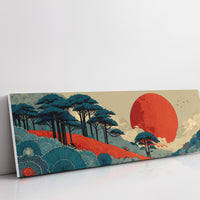 Crimson Sun Over Indigo Pines