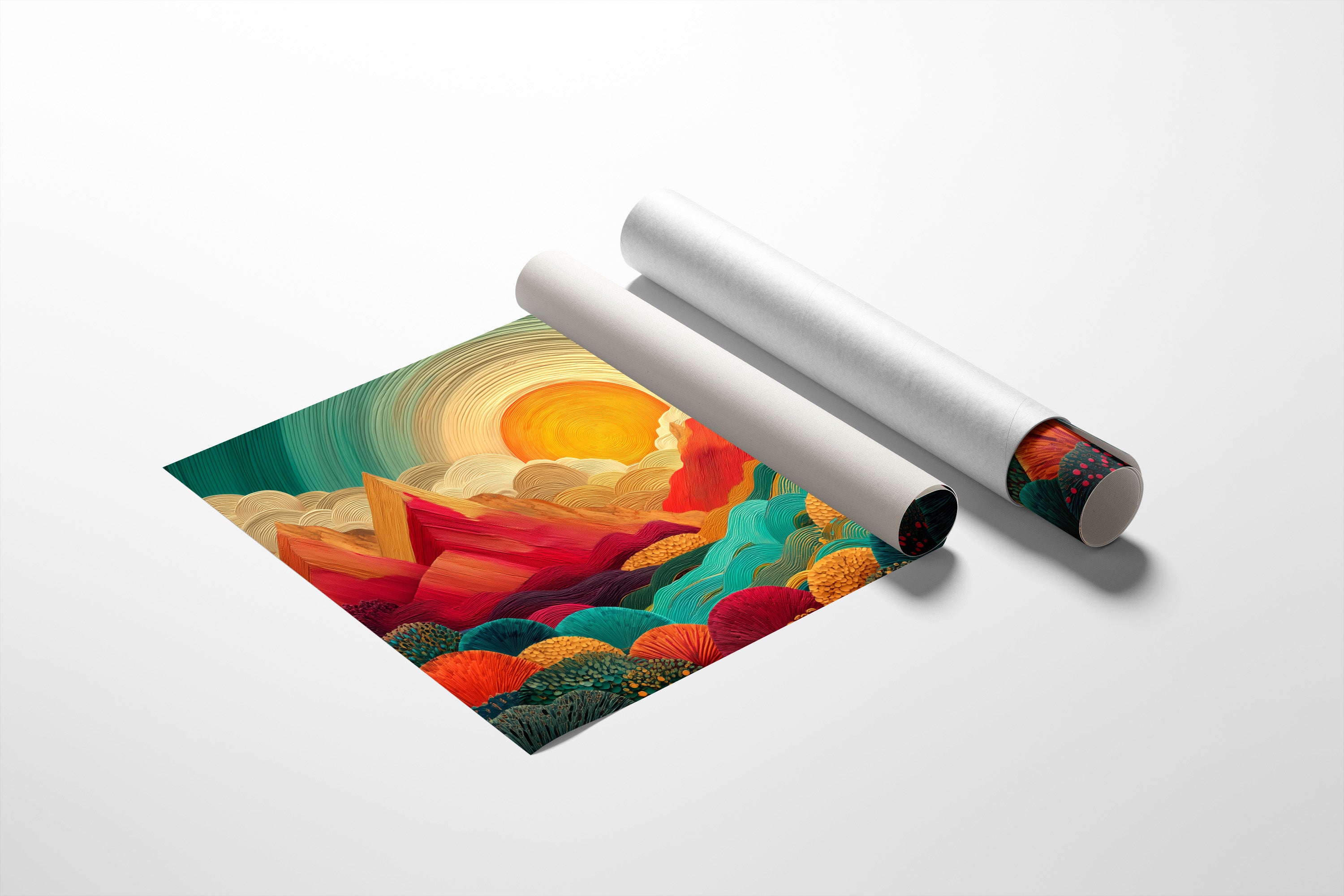 Mountains Dance In Coral Light