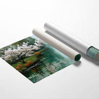 Cherry Blossoms Mirror Morning's Peace