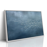 White Wings Across Blue Silence