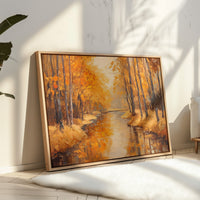 Autumn River Carries Golden Stories