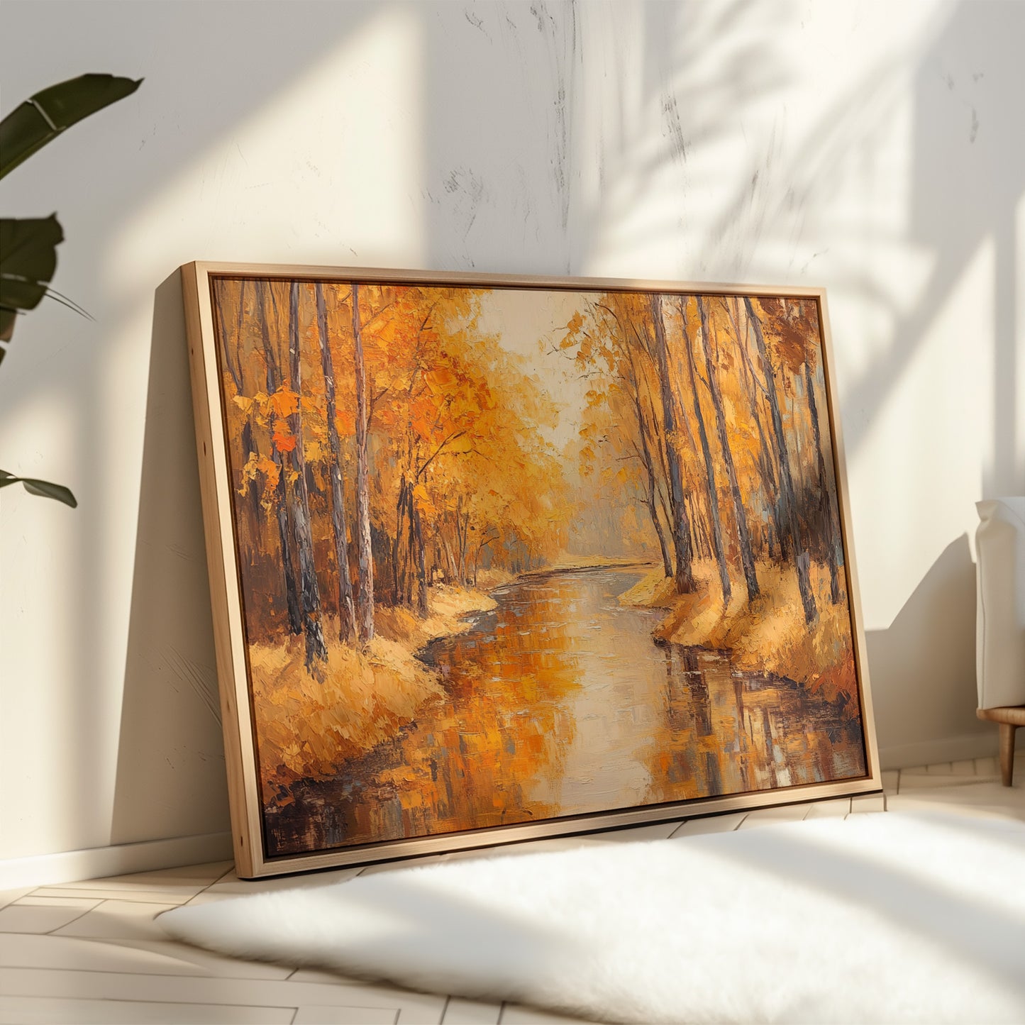Autumn River Carries Golden Stories