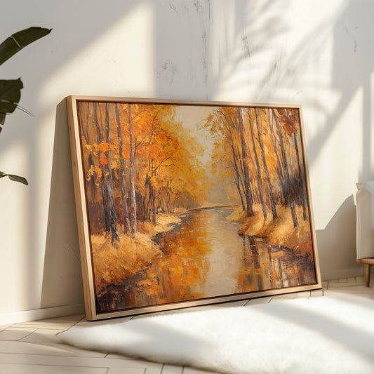 Autumn River Carries Golden Stories
