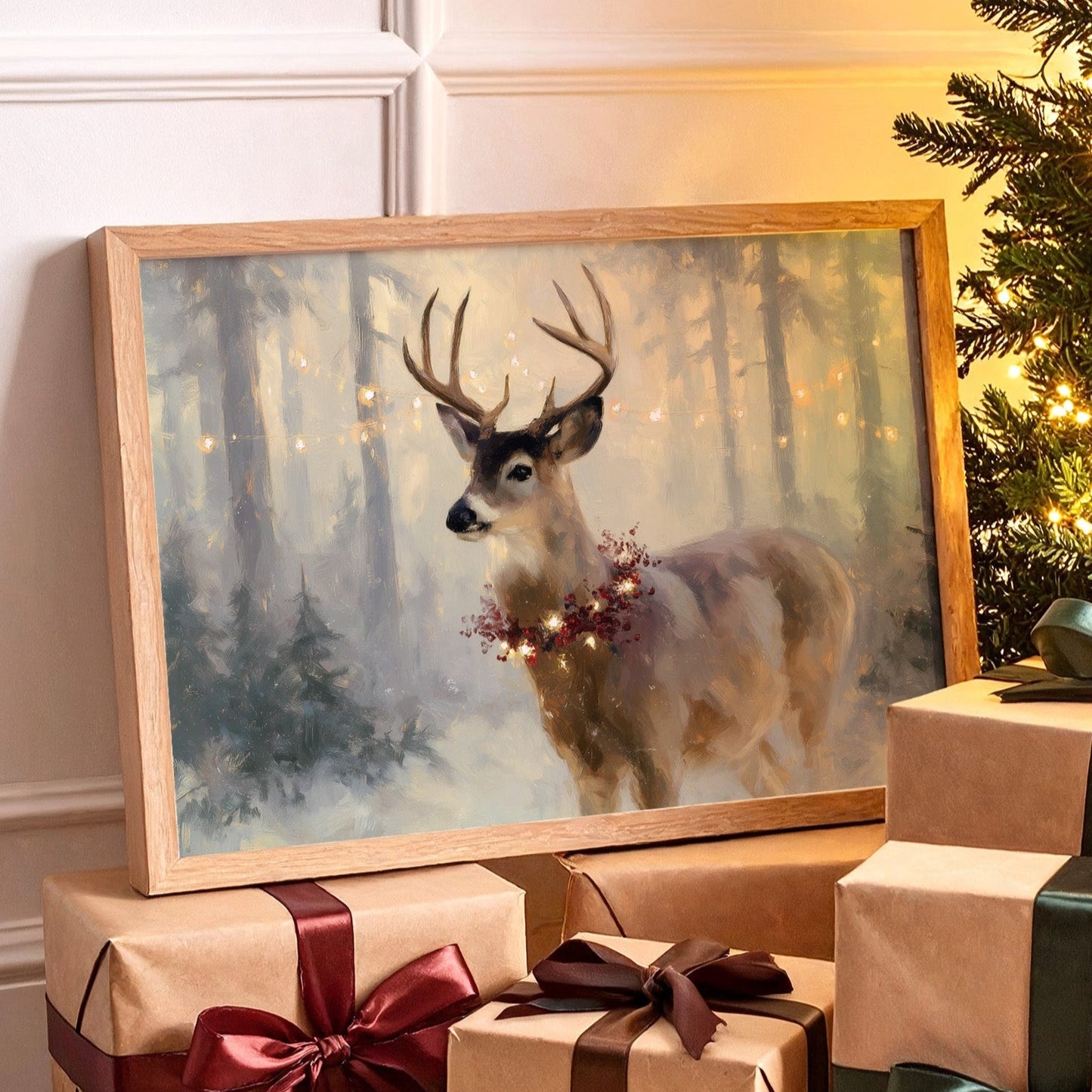 Winter Forest Crowns Noble Stag