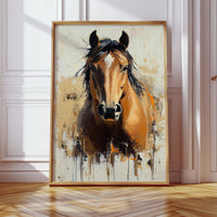 Golden Mare with Wild Mane