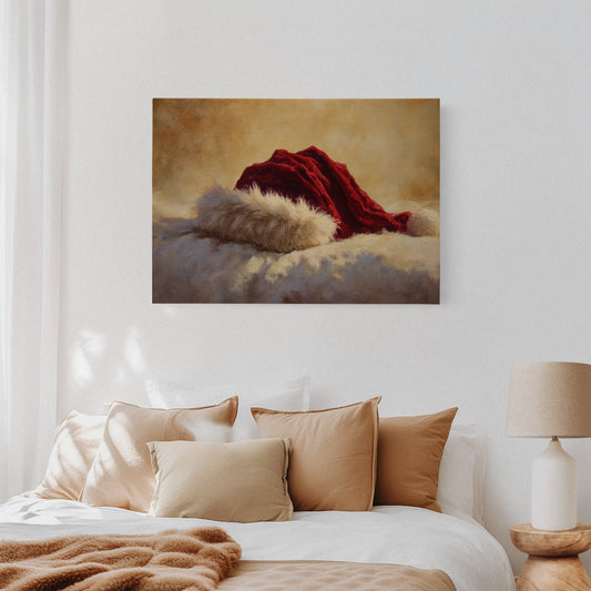 Crimson Velvet Meets Winter Light