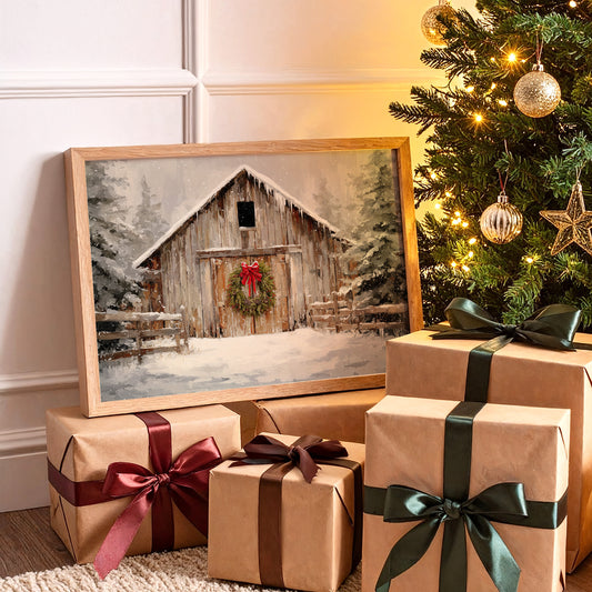 Winter Finds The Old Barn Door