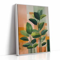 Geometric Harmony: Foliage in Warm Abstraction