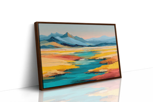 Turquoise Rivers Meet Golden Prairie