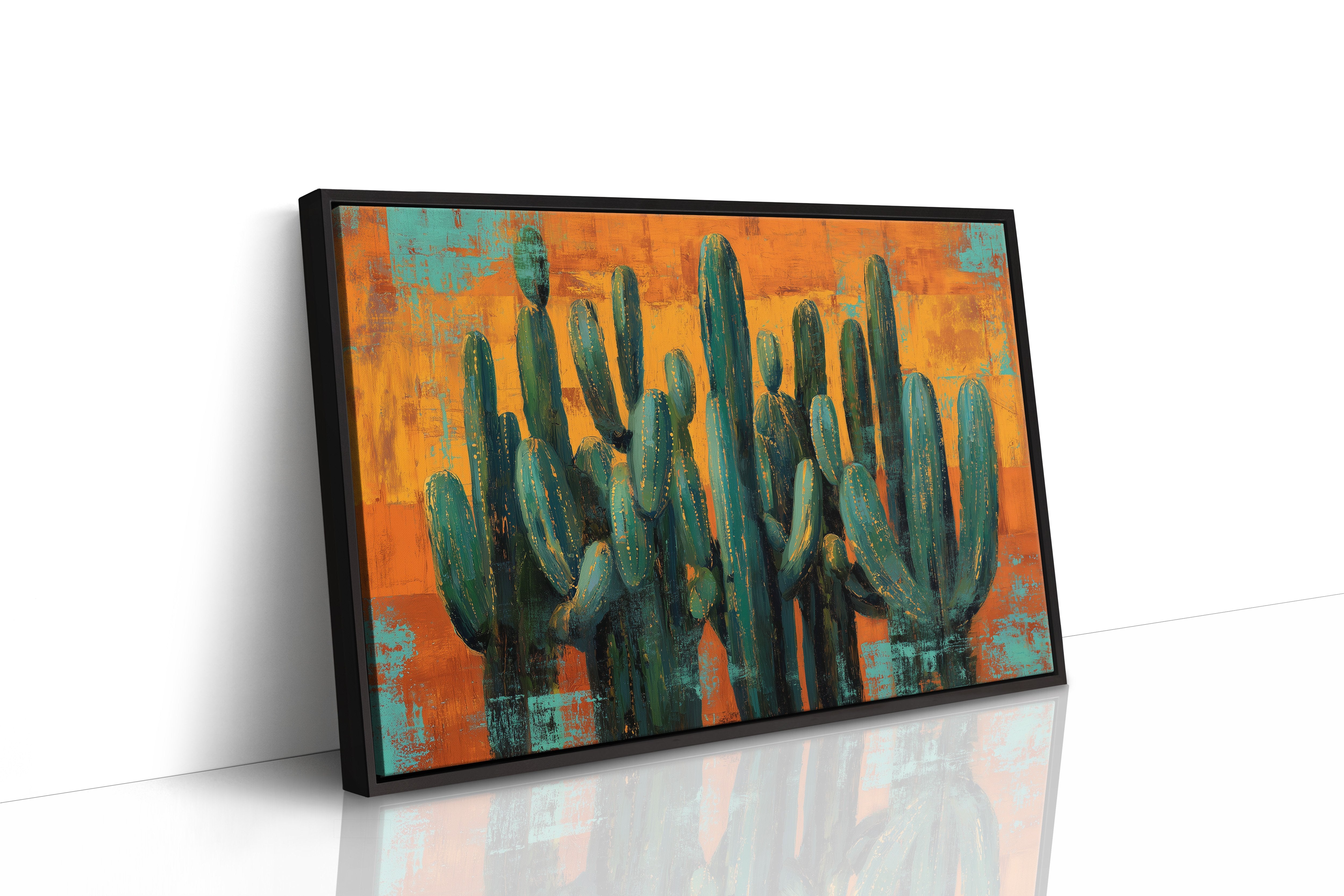 Saguaros Against Copper Sky